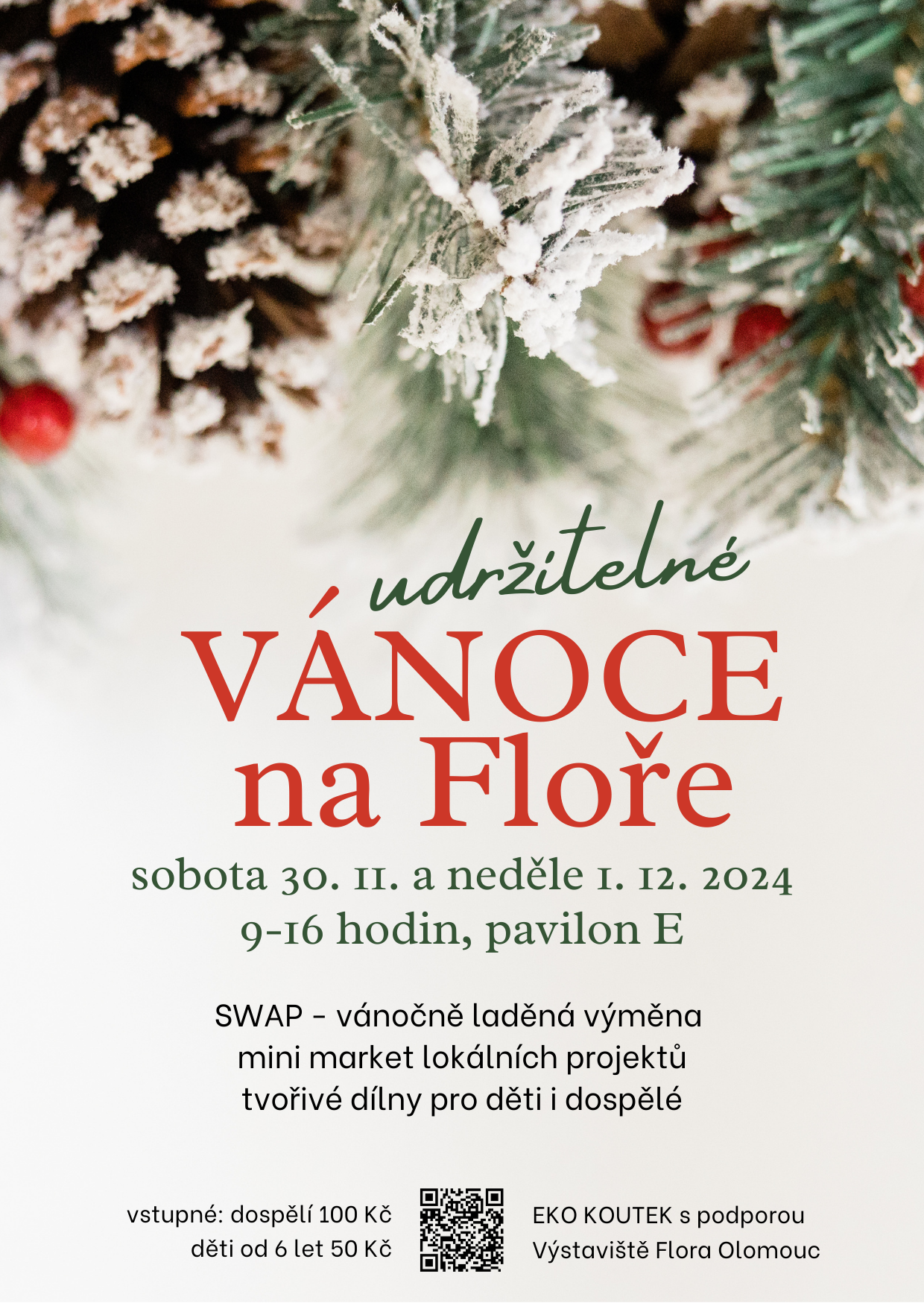 A6 tisk UDRŽITELNÉ Vánoce na Floře (10.5 x 14.8 cm)